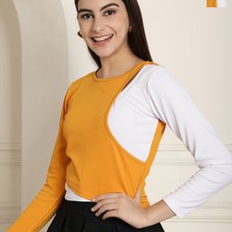 Metronaut Women Pack of 2 Puff Sleeve Peplum Top-picture-31