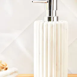 Home Centre White Solid Polyresin Soap Dispenser-27