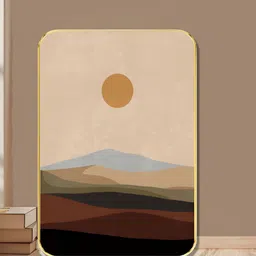 SAF Beige & Brown 1 Piece Wood Other Wall Paintings-picture-8