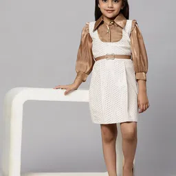 Macwin Girls Velvet A-Line Dress-image-17