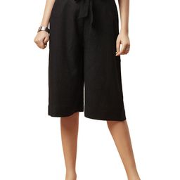 Bottoms.love Women Knitted Cropped Palazzos-image-24