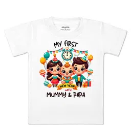 Arvesa First New Year Printed Kids Unisex T-shirt-image-22