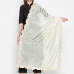 Clora Creation Embroidered Beads & Stones Dupatta-33