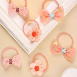 KICKS & CRAWL Girls Set of 6 Ponytail Holders-16