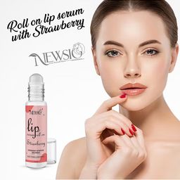 Newsio Set Of 2 Roll On Lip Serum For Softness & Repair- 10 ml Each - Strawberry image 2