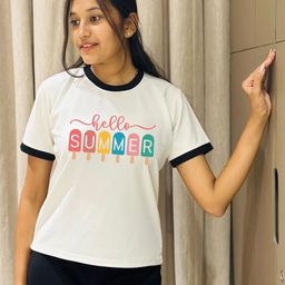Moda Rapido Women Printed Applique T-shirt-picture-37