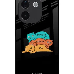 QRIOH Quirky Anxiety Stress Printed Vivo T3 Pro 5G Back Case-image-81