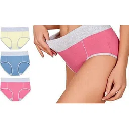 Diving Deep Women Pack of 3 Plus Size Cotton Hipster Briefs-picture-15