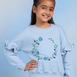 The Tribe Kids Girls Embroidered Sweatshirt-image-89
