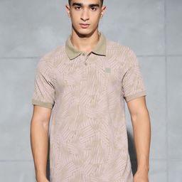Technosport MATPIQ Men Printed Polo Collar Anti Static Slim Fit T-shirt-image-20