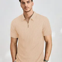 KAJARU Men Polo Collar Extended Sleeves Pockets T-shirt-picture-45