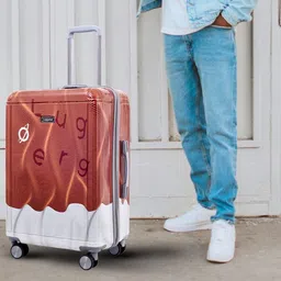 Luggero Set Of 2 Printed Rainproof Security Zippered Suitcase Bag-90