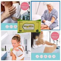 easybath Set Of 7 Wet Wipes Moisturizing Microwaveable Bed Bath Towels - 10 Pulls Each image 4