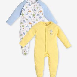 Ed-a-Mamma Baby Kids Pack of 2 Printed Cotton Sleepsuit-6