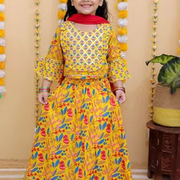 UNBIND Girls Printed Ready to Wear Lehenga & Blouse With Dupatta-image-23