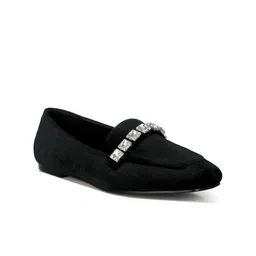 RAG & CO Women Woven Design Velvet Loafers-image-65