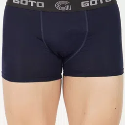 GOTO Mid-Rise Boxer-Style Briefs COTTON BLENDED LYCRA OUTER EA TRUNK NAVY-image-27