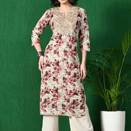 Sangria Printed Pure Cotton Straight Kurta-picture-37
