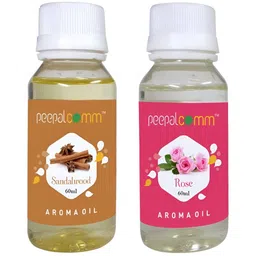 PEEPALCOMM 2-Pcs Transparent Rose & Sandalwood Aroma Oils - 60 ml-11