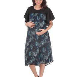 Uzazi Floral Print Chiffon Maternity Fit & Flare Dress-image-70