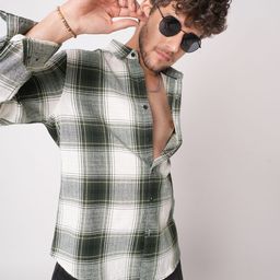 VASTRADO Classic Broad Checked Slim Fit Casual Shirt-image-8