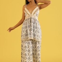 Label Reyya Pure Cotton Printed Top With Palazzos Co-Ords-picture-48