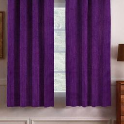 BELLA TRUE Purple 2 Pieces Ripple Fold Window Curtains-image-89