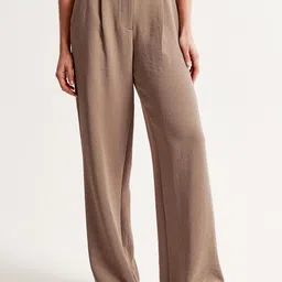 FNOCKS Women Comfort Loose Fit High-Rise Pleated Wide Leg Trousers-picture-30