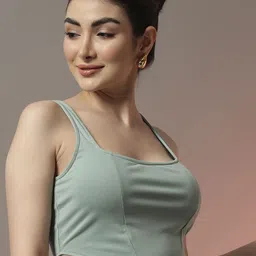 CORSICA Women Shoulder Straps Fitted Crop Top-picture-7