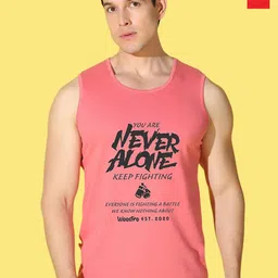 WOOSTRO Pack Of 2 Printed Combed Cotton Gym Vests VWS26(ALONE PEACH)(HARD RED)-17