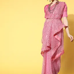 KAVINDI Embellished Sequinned Net Saree-52