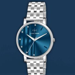CHARLIEKEEN Women Brass Dial & Stainless Steel Straps Analogue Watch CC-LR005-BLU-CH-image-47