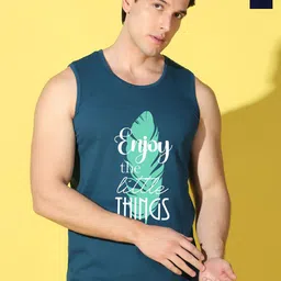 WOOSTRO Pack Of 2 Printed Combed Cotton Gym Vests VWS26(ENJOY PEACOCK)(HARD NAVY)-image-46
