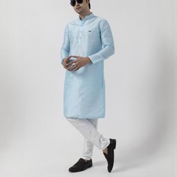 PulseIQ Men Blue Kurtas-image-31