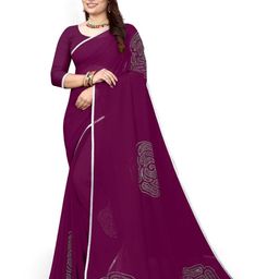 Pemal Designer Embellished Beads and Stones Pure Georgette Saree-image-50