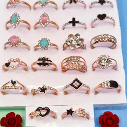 DIVYANSHI COLLECTION Brass American Diamond Finger Ring-image-71