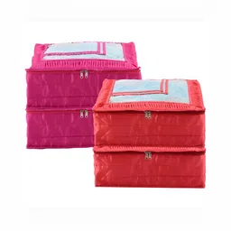 Aura Pink & Red 4 Pieces Reusable Drawer Organisers-45