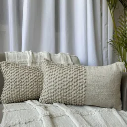 EXPORT HOUSE Off White Set of 2 Square Cushion Covers-24