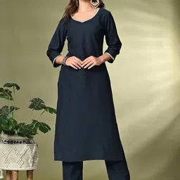 Sangria A-Line Kurta With Palazzo Set-picture-10