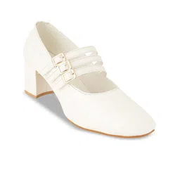 DressBerry Women Round Toe Block Mules with Buckles-46