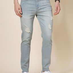 VESTIDO MODAS Men Slim Fit Mid-Rise Highly Distressed Light Fade Stretchable Jeans-image-70