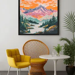 999Store Orange & Green 1 Piece Canvas Other Wall Paintings-image-94