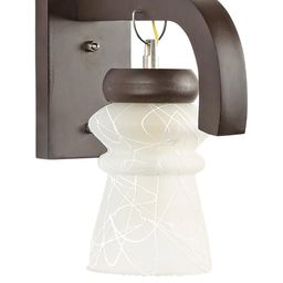 Somil Premium Designer Glass Wall / Night Lamp Elegant & Stylish Dcor Accent for Modern Interiors, color- White, Size:- 17 X 30 X 27 CM-image-21