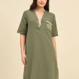 The Kaftan Company Embroidered Nightdress-image-49
