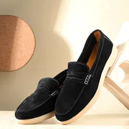 Killer Men Colourblocked Suede Loafers-image-4