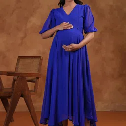 anayna Fit & Flared Maternity Ethnic Dresses-image-75
