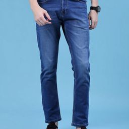 V-Mart Men Regular Fit Mid-Rise Light Fade Cotton Stretchable Jeans-picture-16