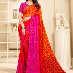THE FASHION ATTIRE Abstract Printed Patola Saree-picture-41