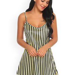 Xs and Os Women Striped Shoulder Strap Nightdress-56