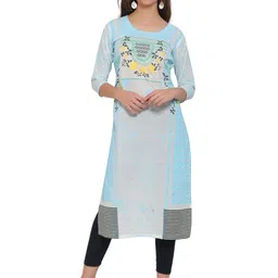 ZARISTAA Women Printed Pure Cotton Straight Kurta-picture-18
